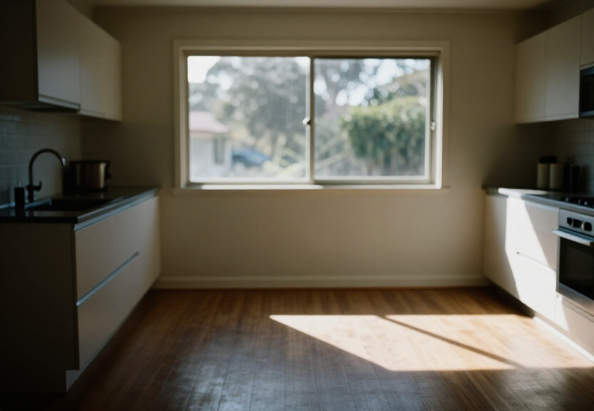 Kitchen cabinet free of cockroaches after pest control treatment